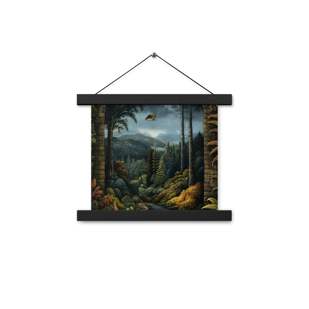 Whispers of the Enchanted Forest | Poster With Black Wood Hanger | 10″×10″