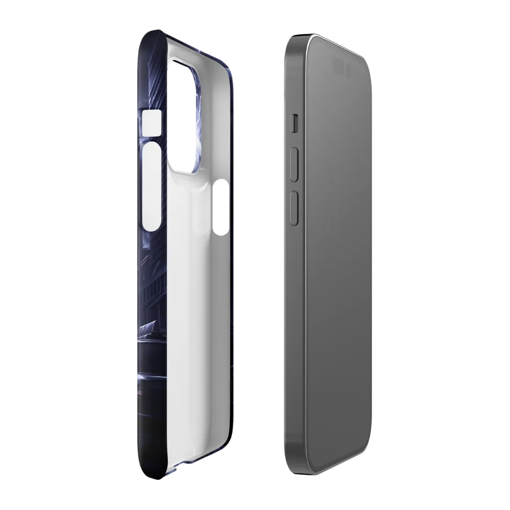 Stormy Cityscape: Shadows of the Night | Phone Case |  14 Pro | Snap Case | Glossy