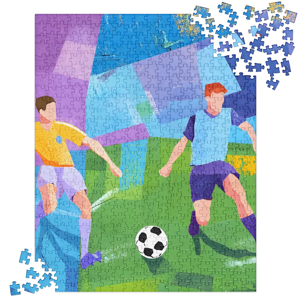 Dynamic Duel on the Field | Jigsaw Puzzle | 520 pieces