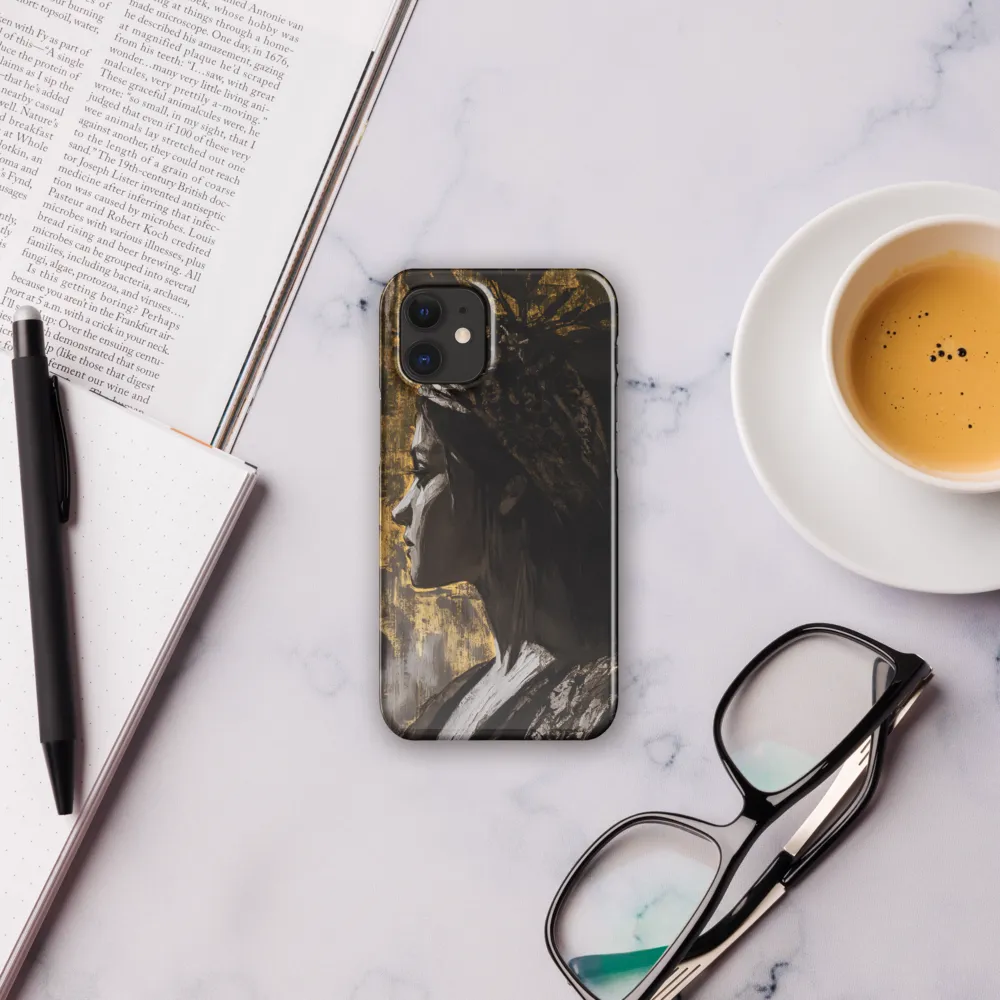 Golden Elegance: A Modern Profile Portrait