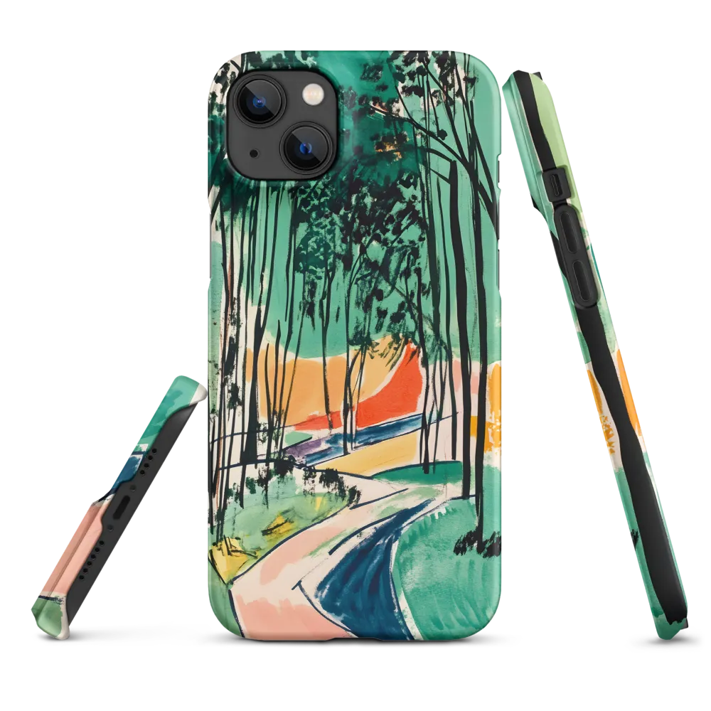 Winding Path Through the Forest | Phone Case |  14 Plus | Snap Case | Matte