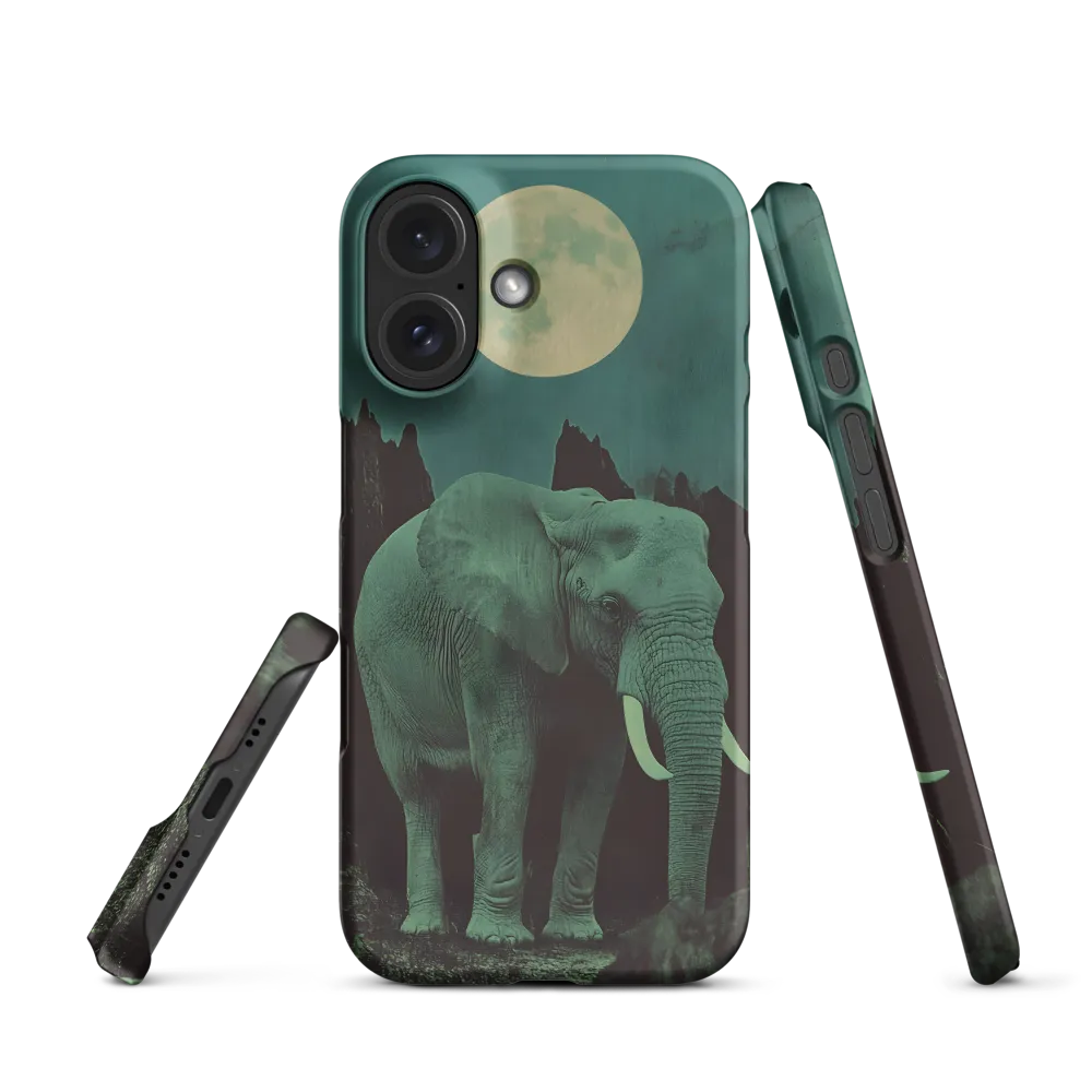 Ethereal Presence: Elephant Under a Full Moon