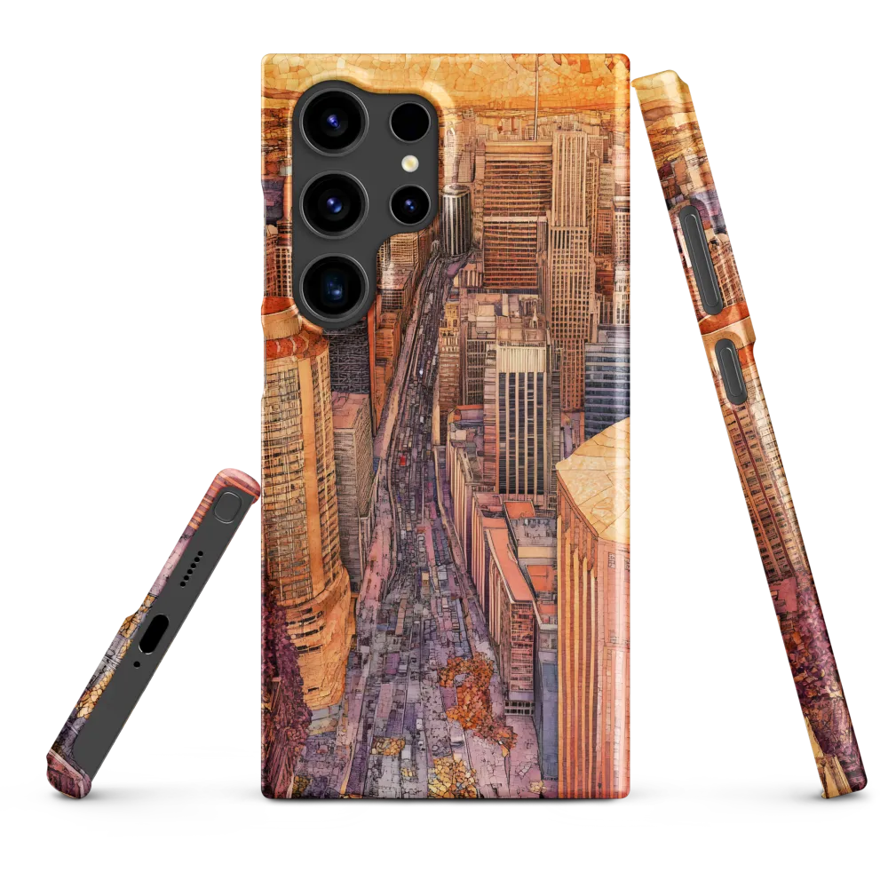 Mosaic Cityscape at Dusk
