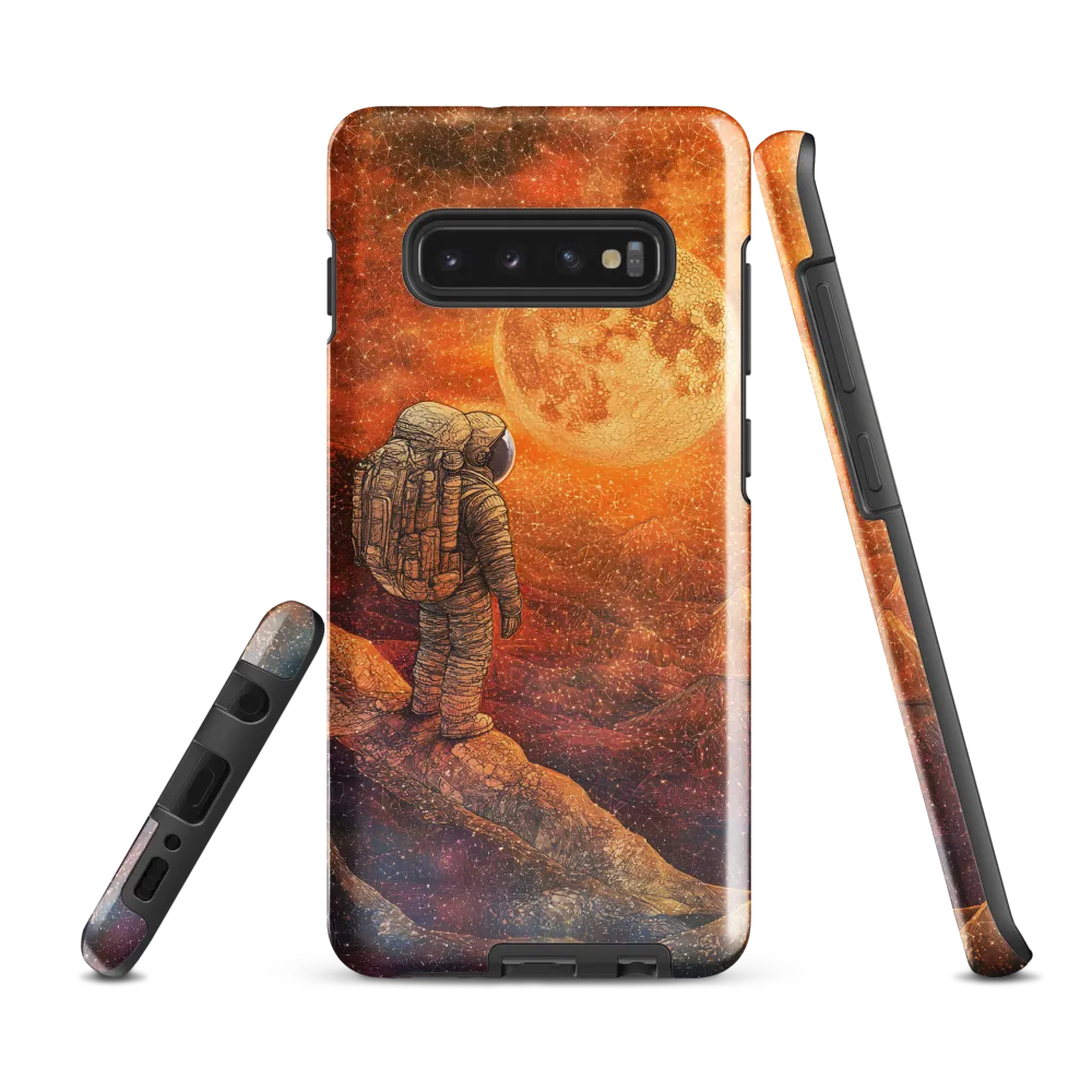 Journey to the Celestial: An Astronaut's Reflection | Phone Case |  S10 Plus | Tough Case | Glossy