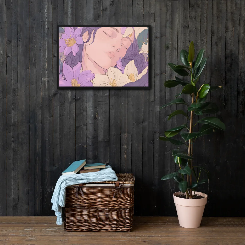 Harmony in Bloom | Canvas with Black Frame | 20″×30″