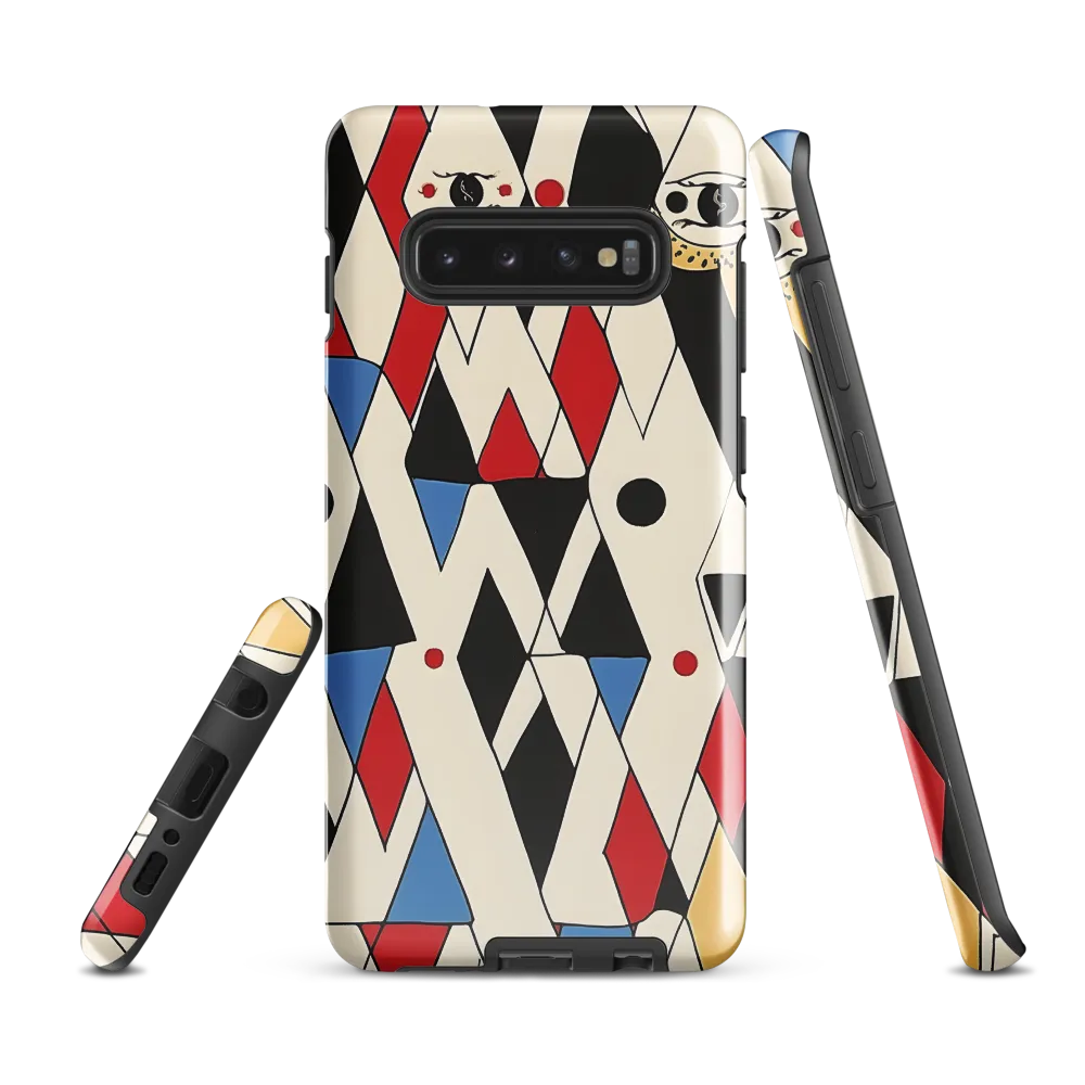 Dynamic Geometric Symphony | Phone Case |  S10 Plus | Tough Case | Glossy