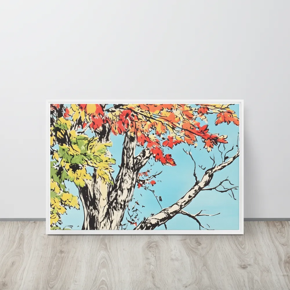Autumn's Embrace | Canvas with White Frame | 20″×30″