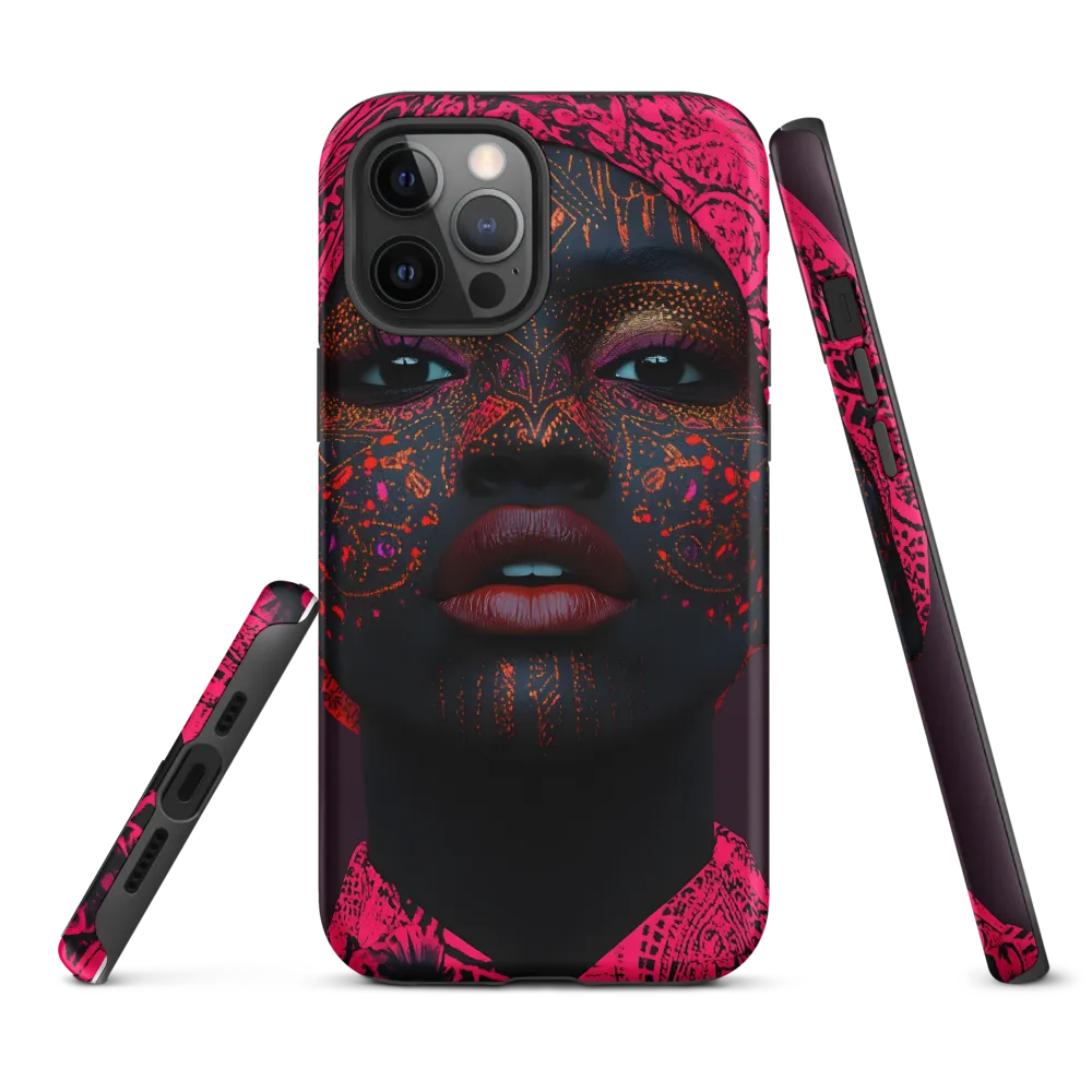 Neon Adornments: A Portrait of Cultural Expression