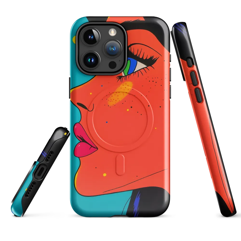 Vibrant Feminine Profile in Pop Art