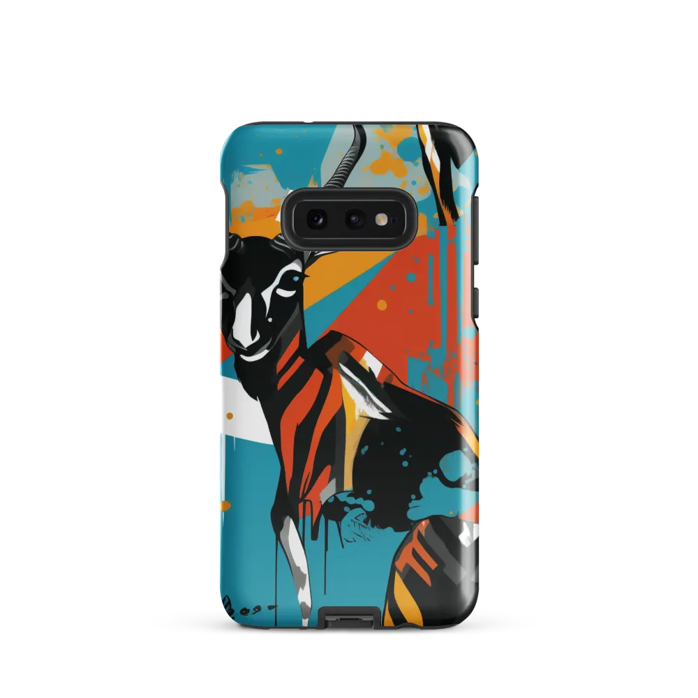 Dynamic Antelope in Vivid Abstract
