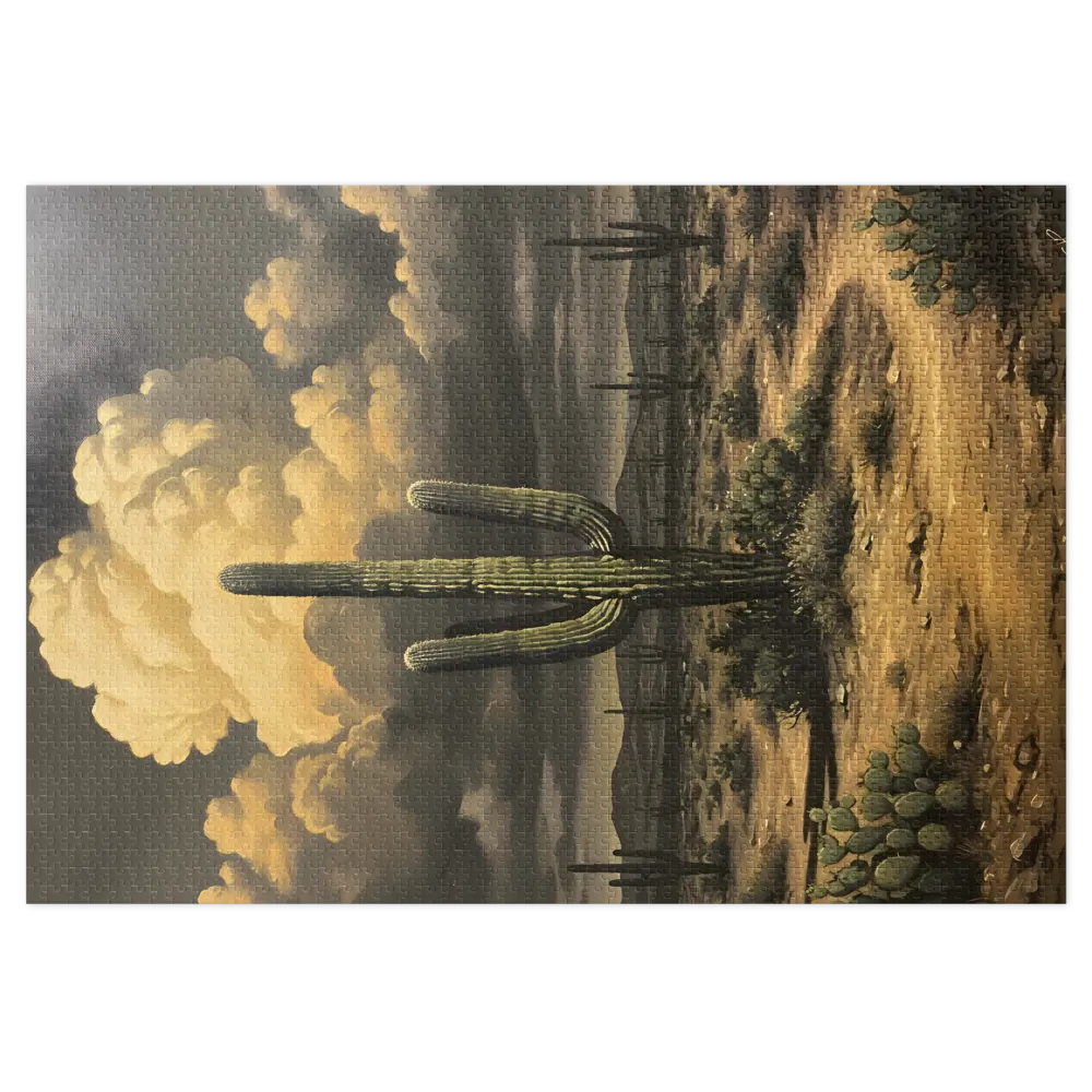 Desert Saguaro Sentinel 
 Jigsaw Puzzle in Tin Box