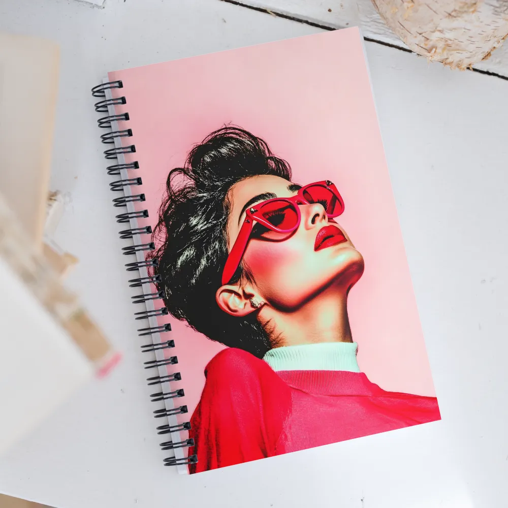 Striking Confidence in Red | Spiral Notebook