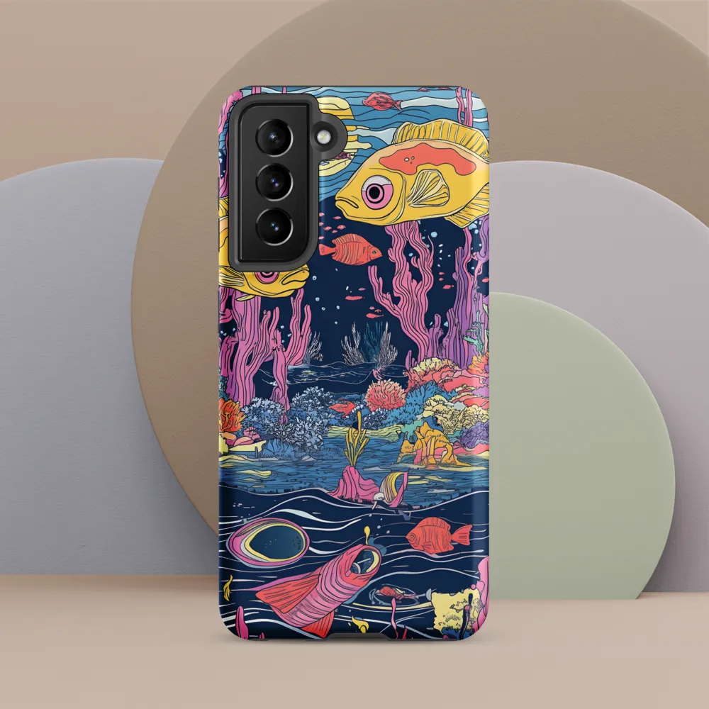 Underwater Dreamscape: A Playful Encounter | Phone Case |  S21 | Tough Case | Matte
