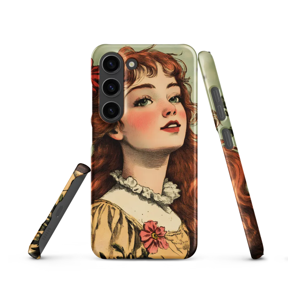 Whimsical Portrait of a Flower-Adorned Girl