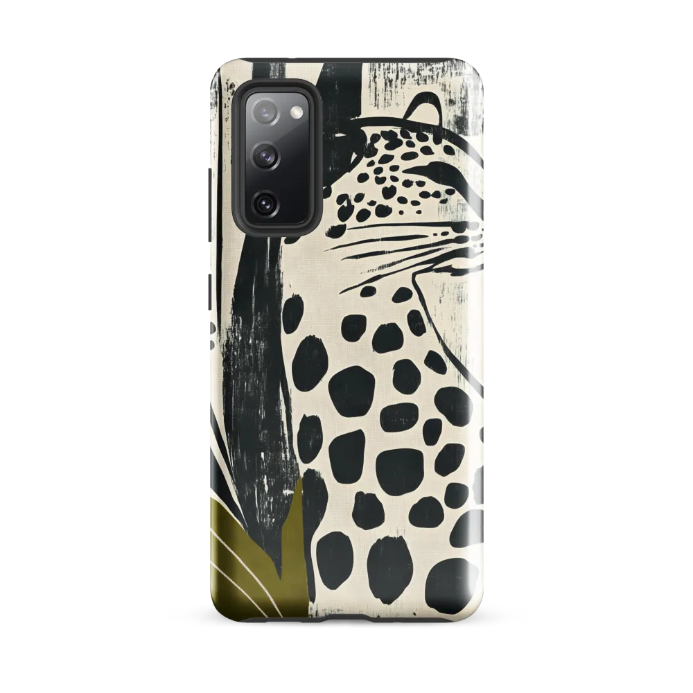 Leopard in Silhouette: A Modern Appeal | Phone Case |  S20 FE | Tough Case | Glossy