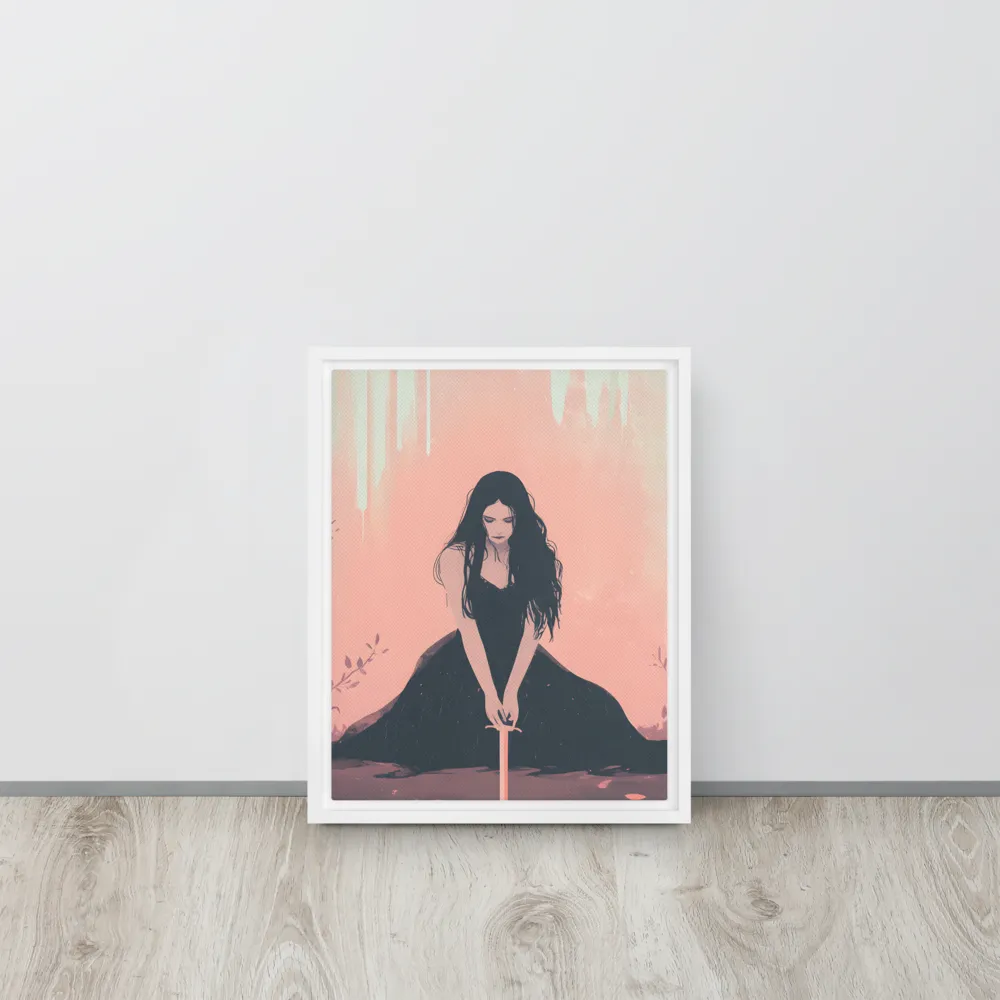 The Guardian of Solitude | Canvas with White Frame | 11″×14″