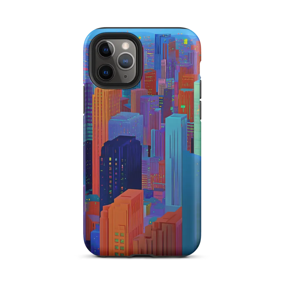 Vibrant Metropolis in Twilight | Phone Case |  11 Pro | Tough Case | Matte
