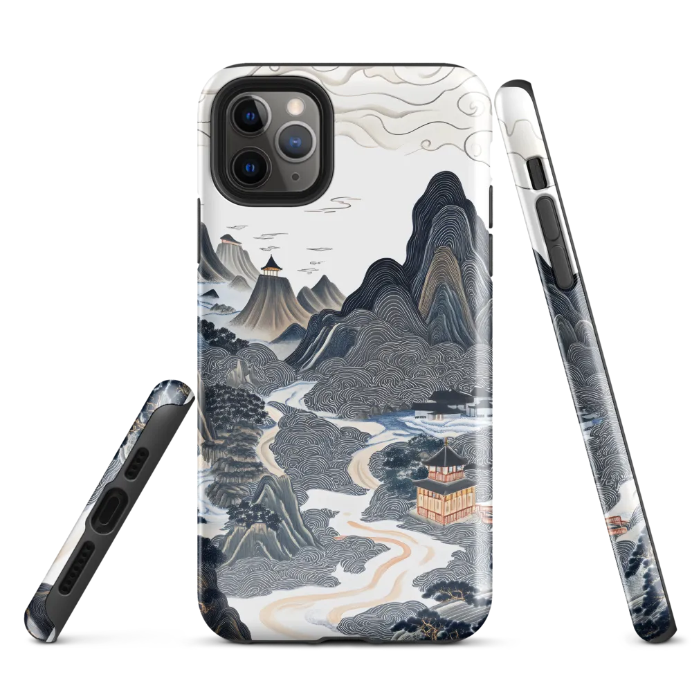 Harmony of Mountains and Temples | Phone Case |  11 Pro Max | Tough Case | Glossy