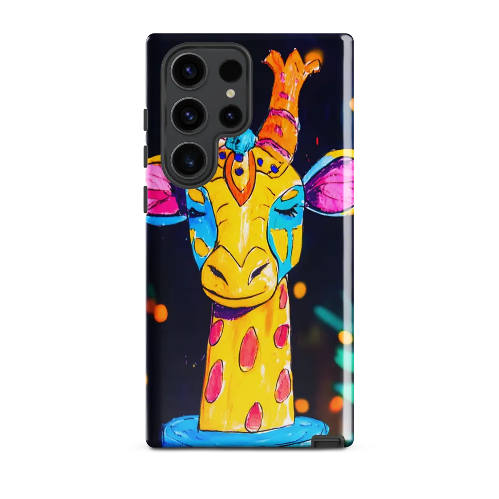 Whimsical Giraffe in Vibrant Colors