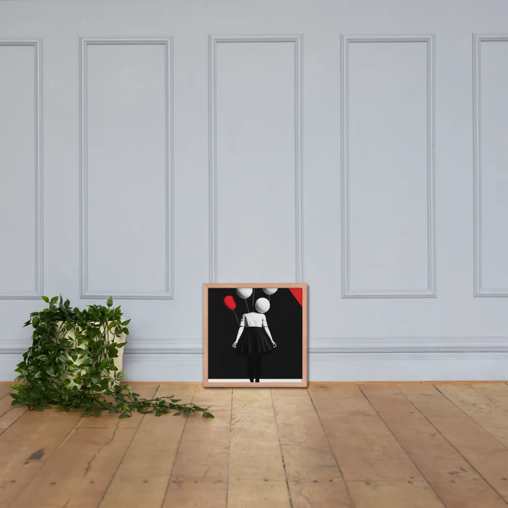 Suspended in Mystery | Poster with Red oak Frame | 16″×16″
