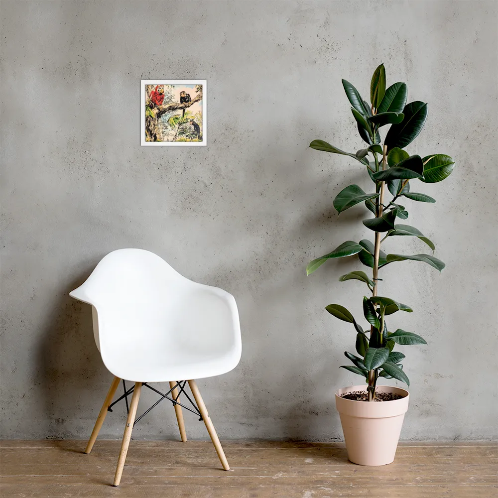 Jungle Harmony | Poster with White Frame | 10″×10″