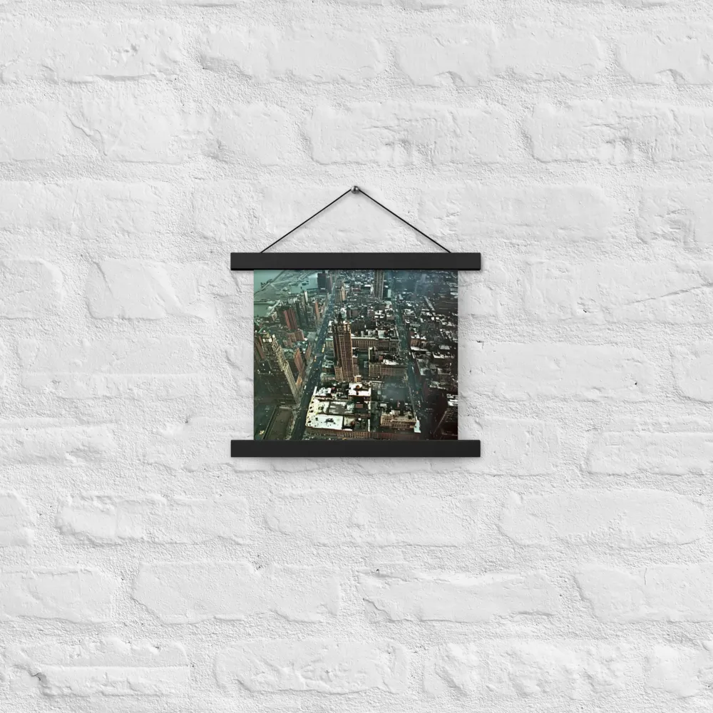 Aerial Symphony of Urban Life | Poster With Black Wood Hanger | 10″×10″