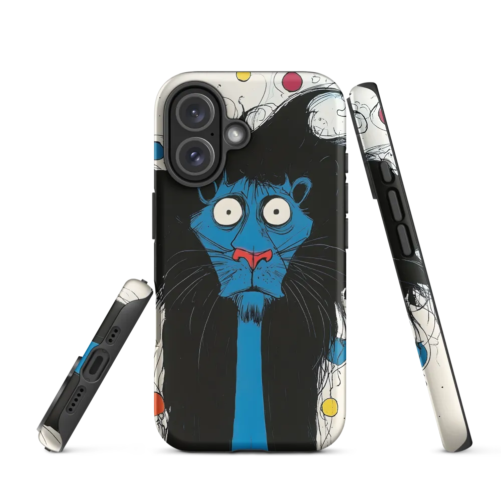 Whimsical Blue Lion | Phone Case