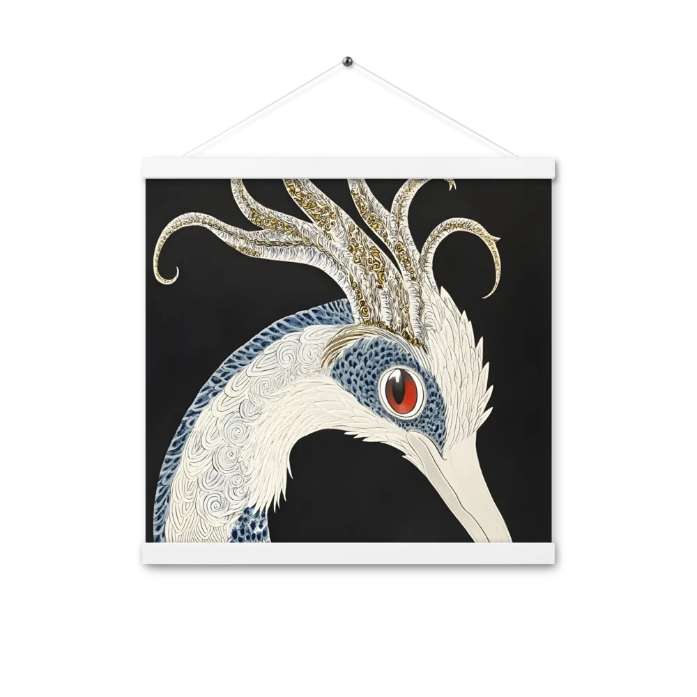 Elegance of the Majestic Peacock | Poster With White Wood Hanger | 16″×16″