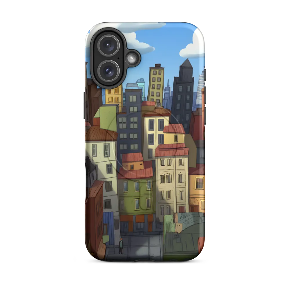 Urban Symphony: A Colorful Cityscape | Phone Case |  16 Plus | MagSafe® Tough Case | Matte