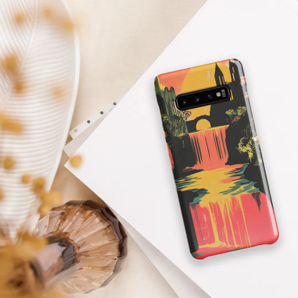 Elysian Echoes: A Surreal Reflections | Phone Case |  S10 Plus | Snap Case | Glossy