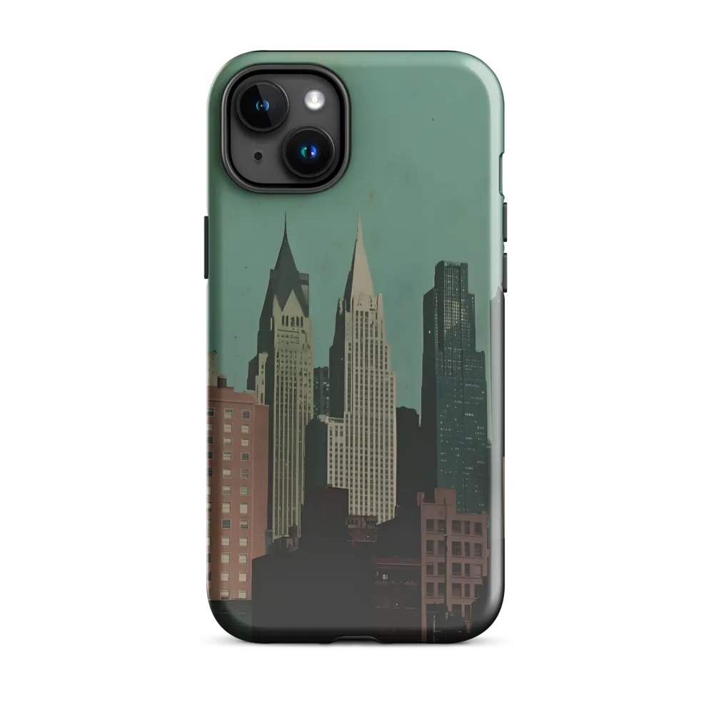 Urban Nostalgia: A Retro Cityscape | Phone Case |  15 Plus | Tough Case | Glossy
