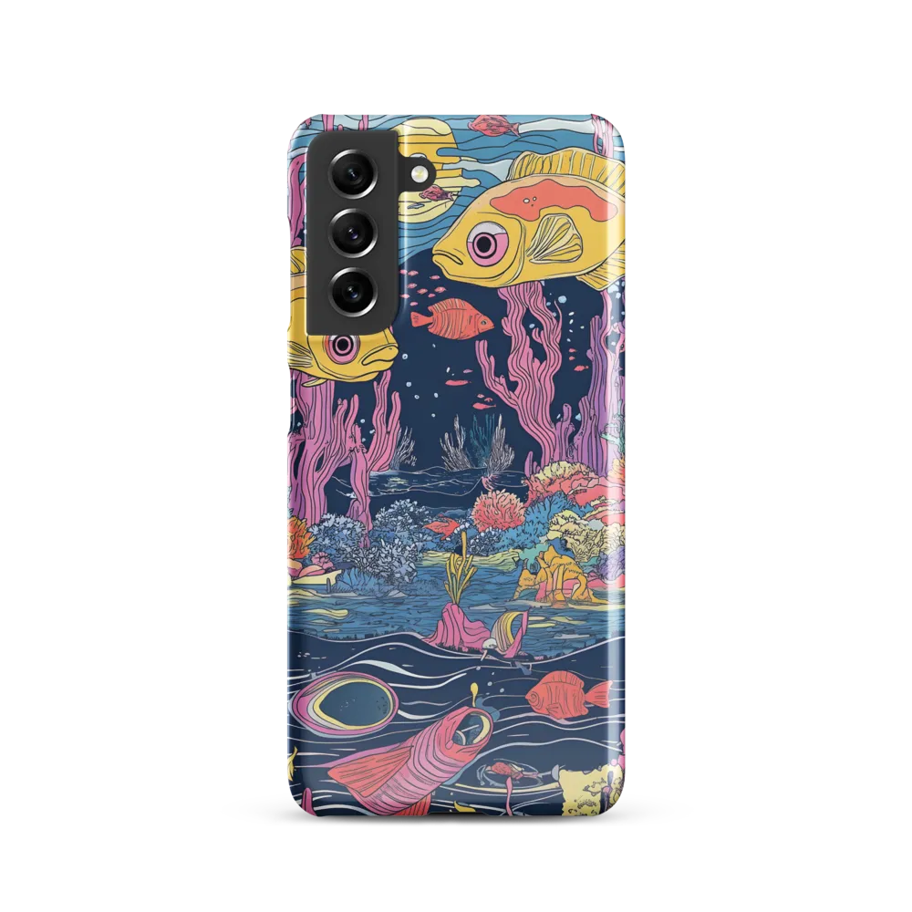 Underwater Dreamscape: A Playful Encounter | Phone Case |  S21 | Snap Case | Glossy