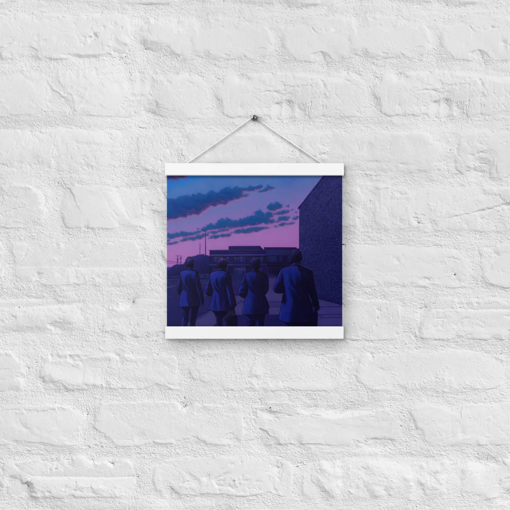 The Twilight Stroll | Poster With White Wood Hanger | 12″×12″