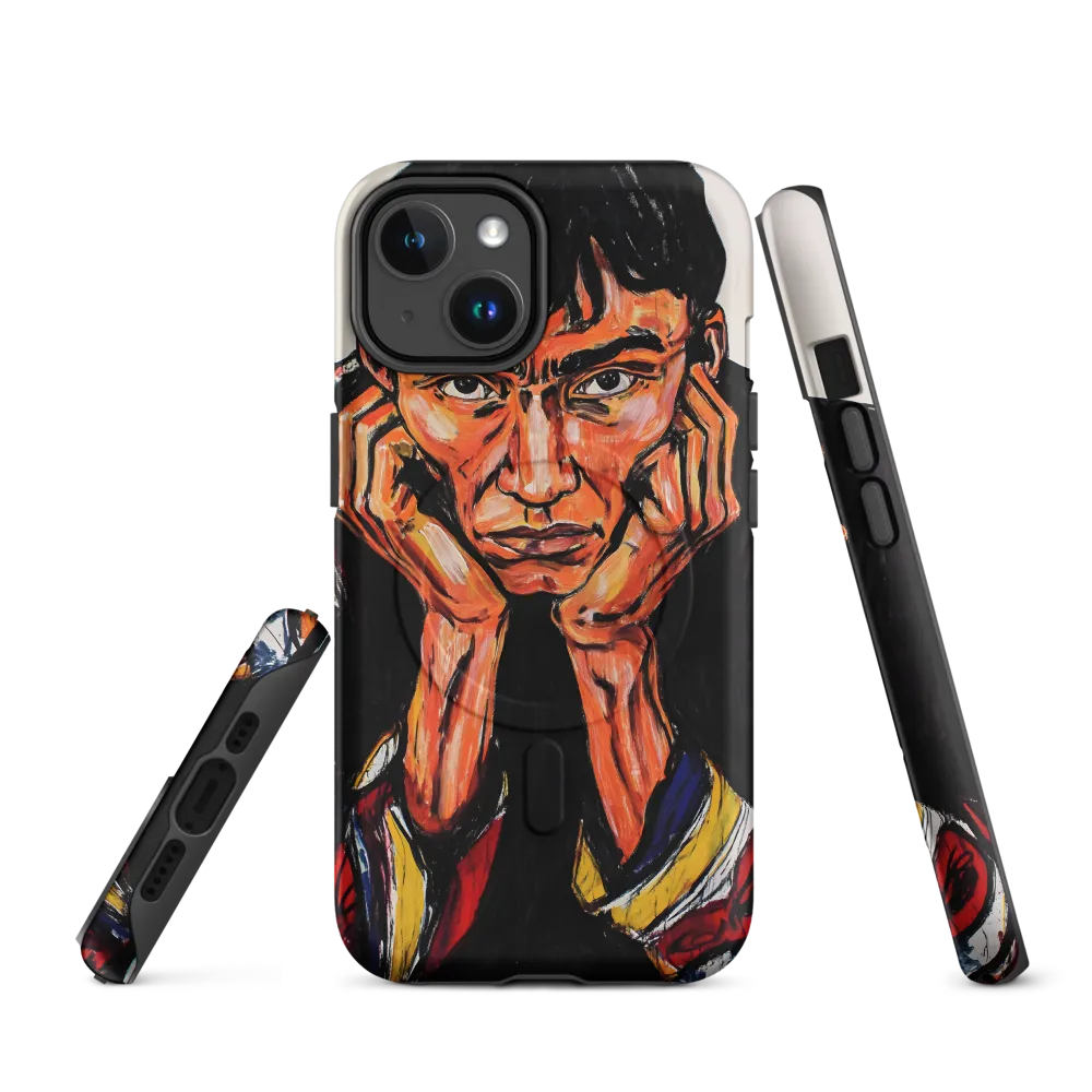 Contemplative Intensity: An Expressionist Portrait