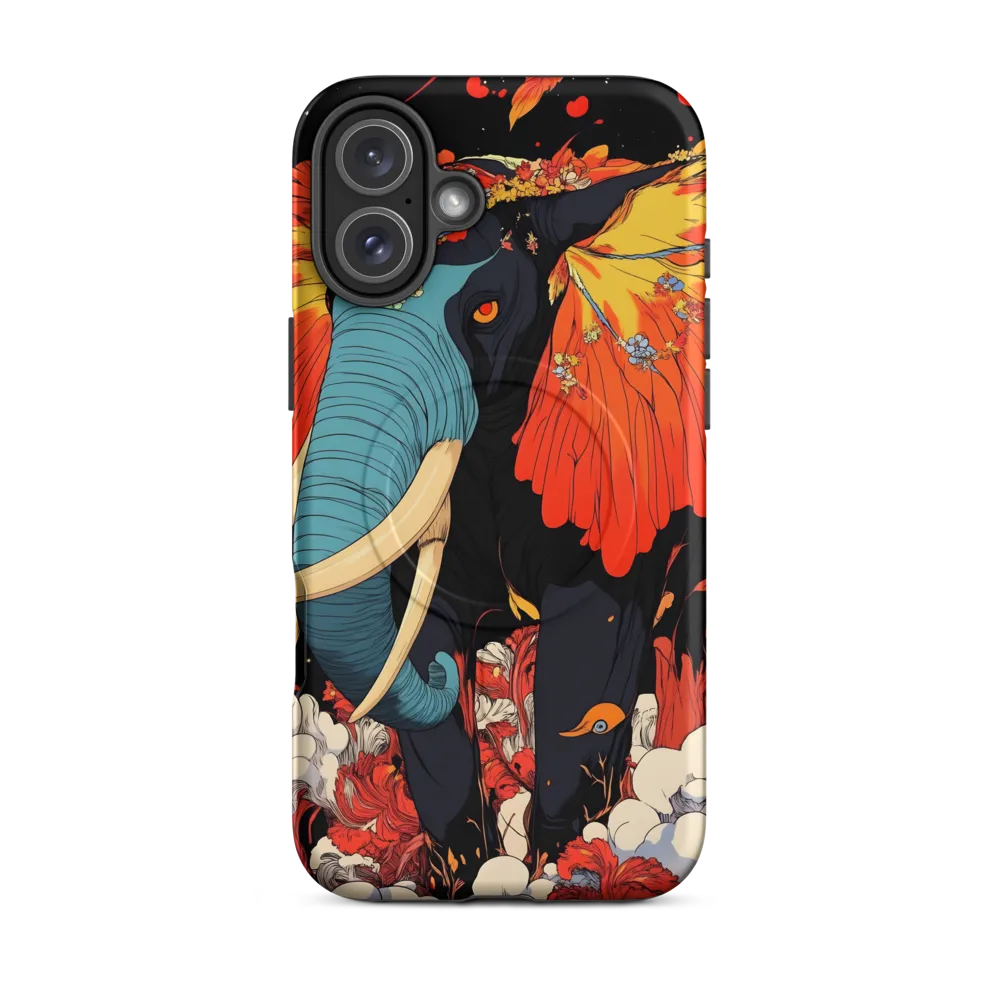 Majesty of the Floral Elephant | Phone Case |  16 Plus | MagSafe® Tough Case | Matte