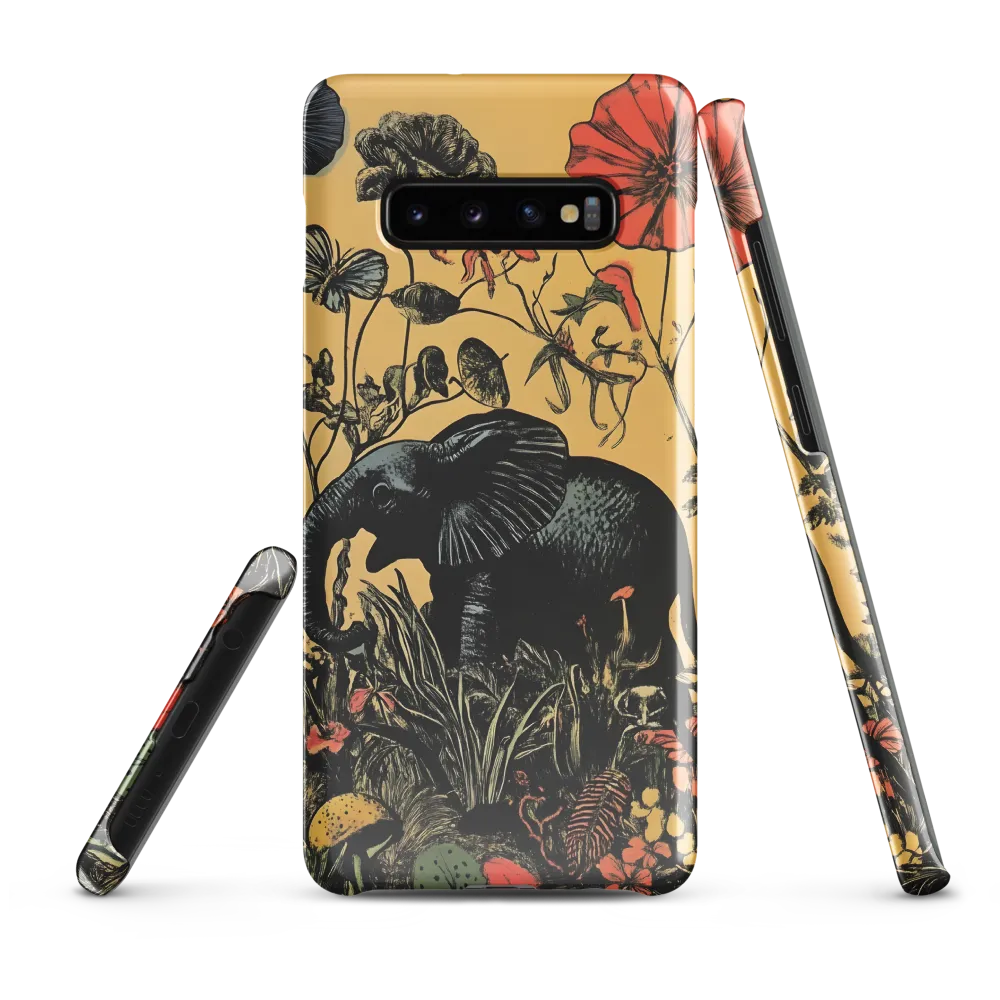 Floral Majesty: The Elephant's Sanctuary | Phone Case |  S10 Plus | Snap Case | Glossy