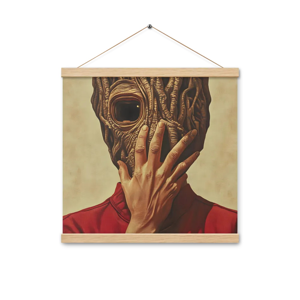 The Mask of Roots | Poster With Oak Wood Hanger | 16″×16″
