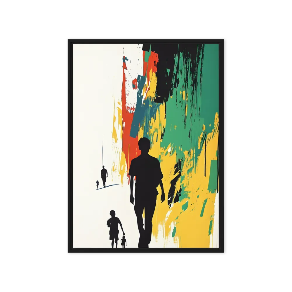Journey of Silhouettes | Canvas with Black Frame | 20″×28″