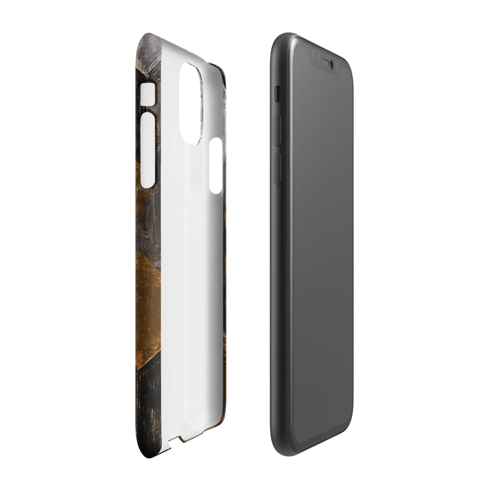 Geometric Harmony in Gold and Black | Phone Case |  11 | Snap Case | Matte