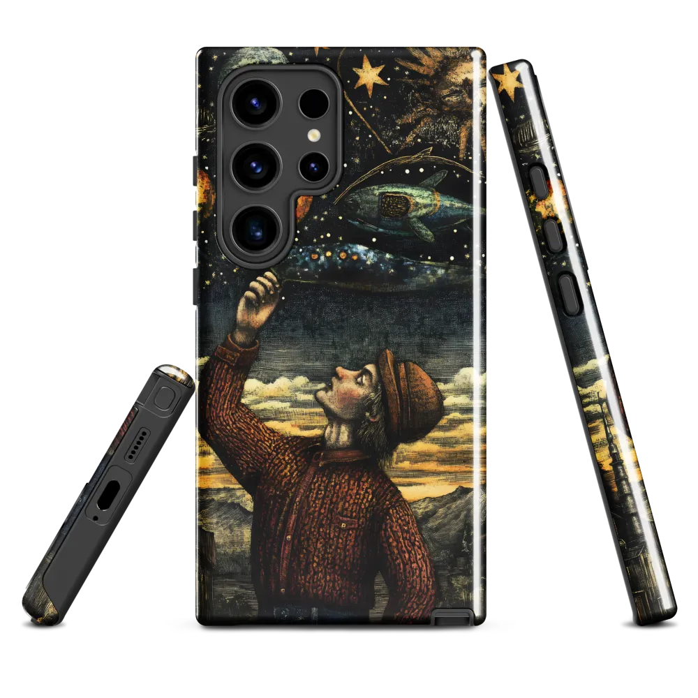 Cosmic Curiosity: A Journey Beyond Earth | Phone Case |  S24 Ultra | Tough Case | Glossy