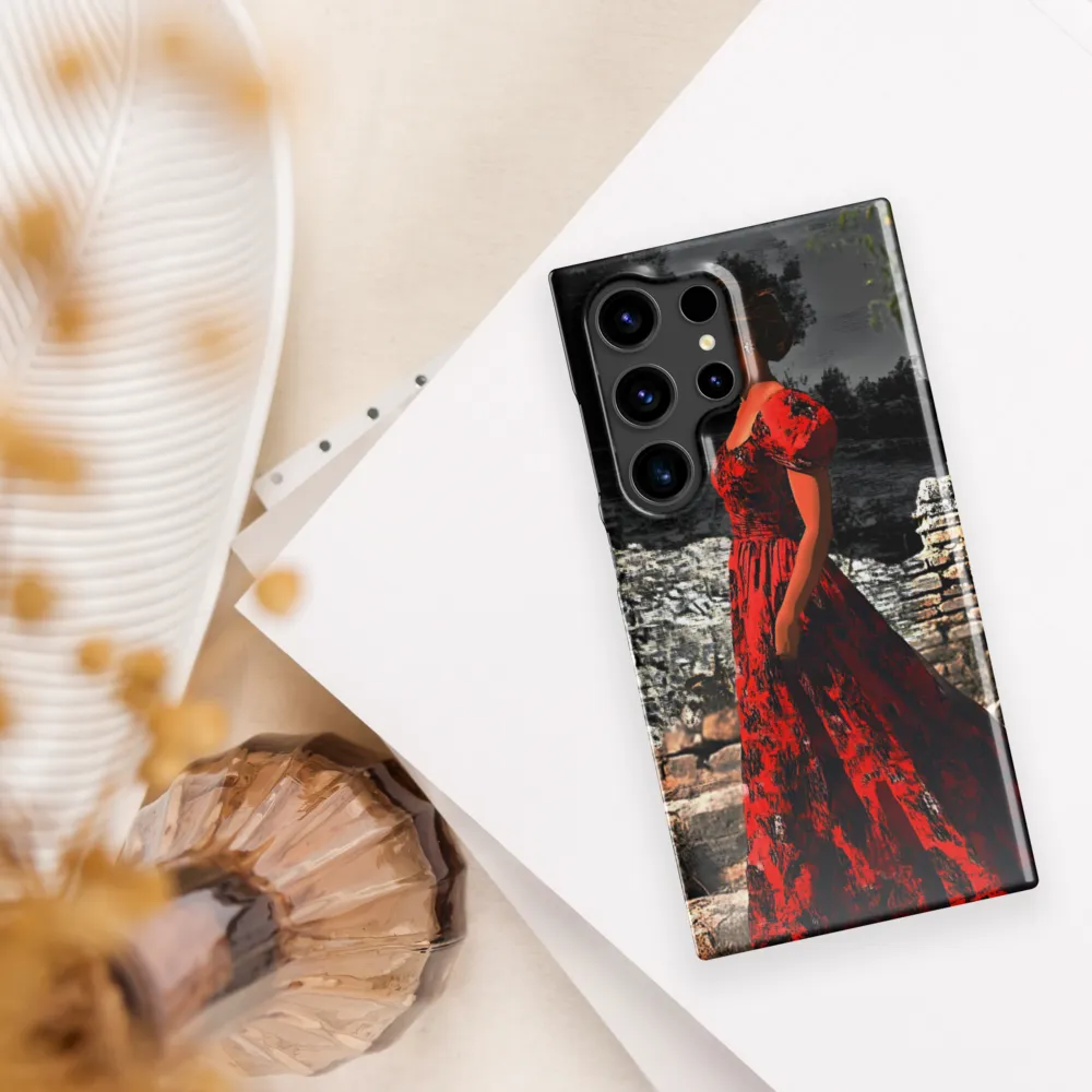 Elegance in Red | Phone Case |  S24 Ultra | Snap Case | Glossy