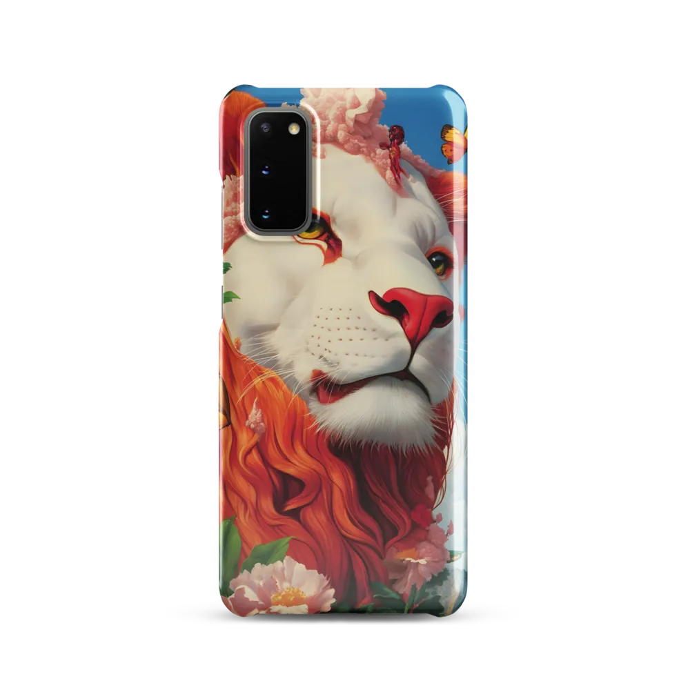 Majestic Lion Amidst Floral Splendor