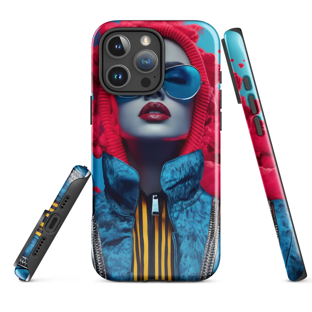 Bold Elegance in Digital Fashion | Phone Case |  16 Pro Max | Tough Case | Glossy