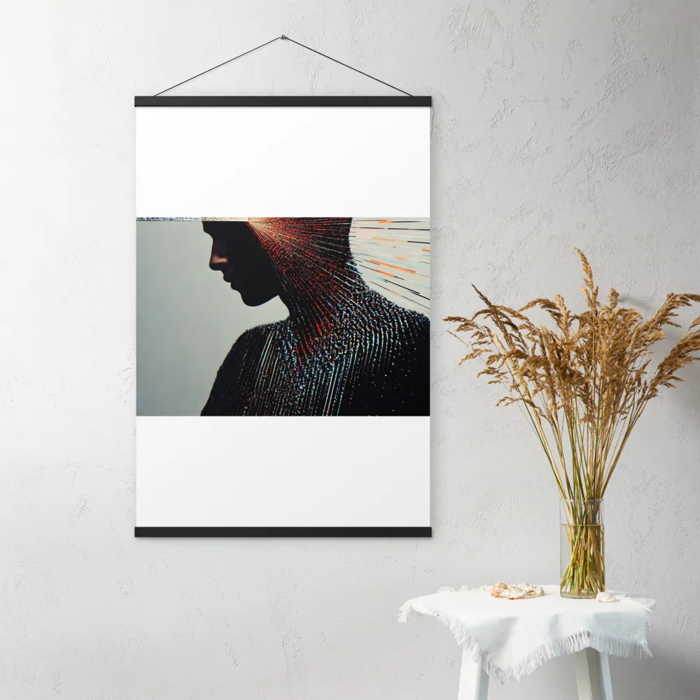 Radiant Reflection: An Abstract Journey of Thought | Poster With Black Wood Hanger | 24″×36″