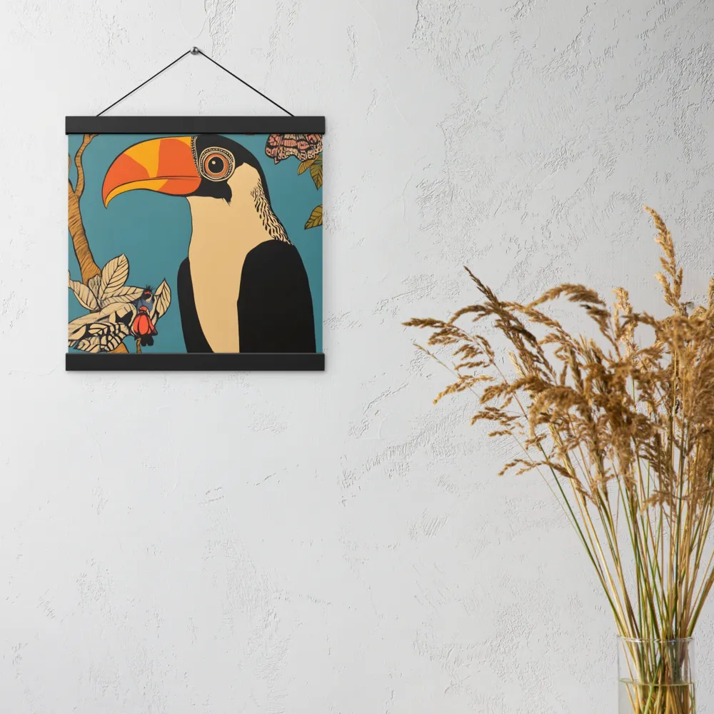 Tropical Majesty: The Toucan at Rest | Poster With Black Wood Hanger | 12″×12″