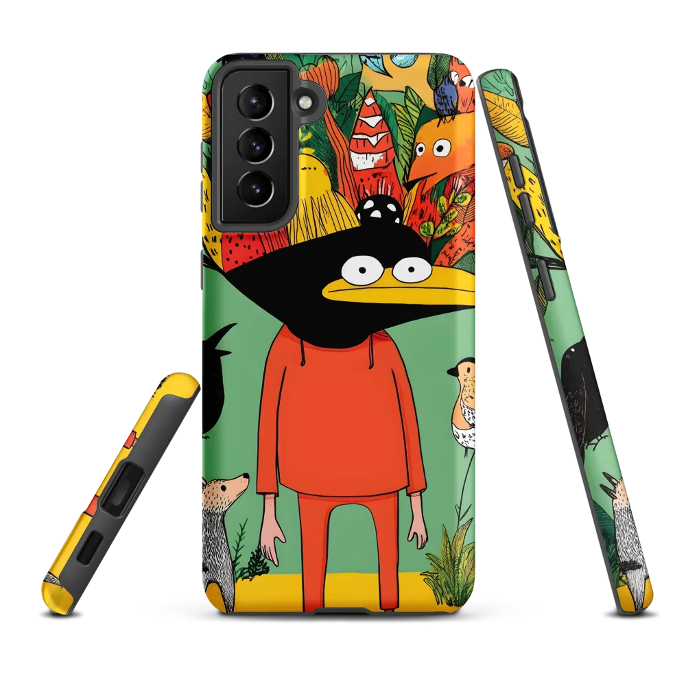 Whimsical Encounter in a Colorful Jungle
