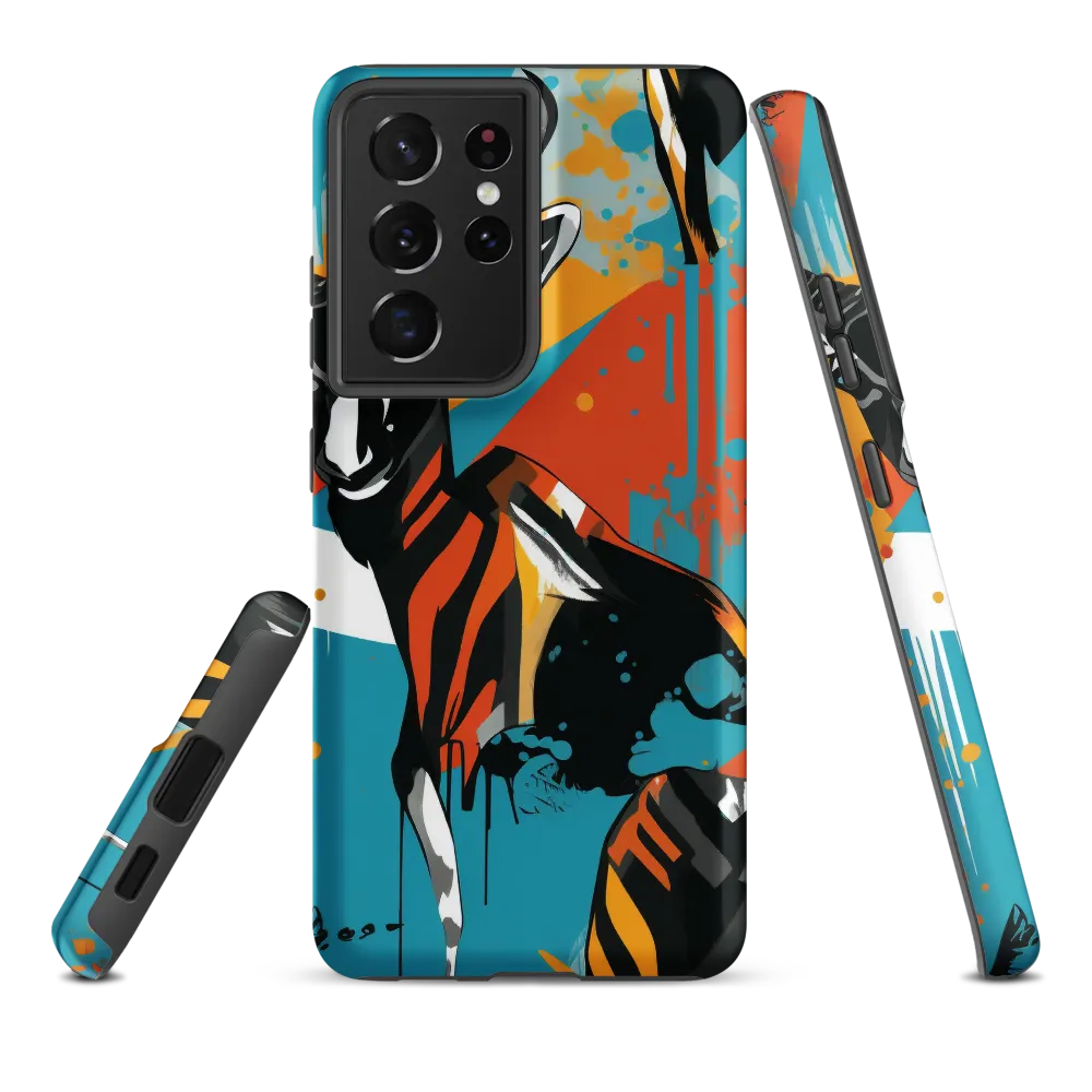 Dynamic Antelope in Vivid Abstract