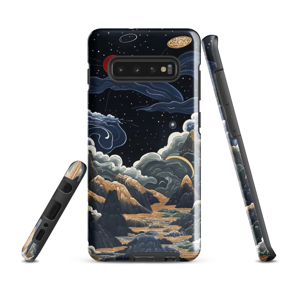 Celestial Harmony: Peaks and Planets | Phone Case |  S10 Plus | Tough Case | Glossy