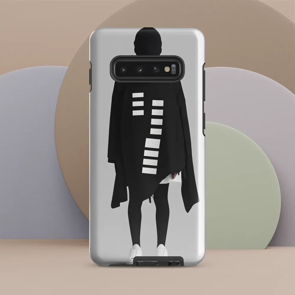 Enigmatic Layers: A Study in Minimalist Fashion | Phone Case |  S10 Plus | Tough Case | Glossy