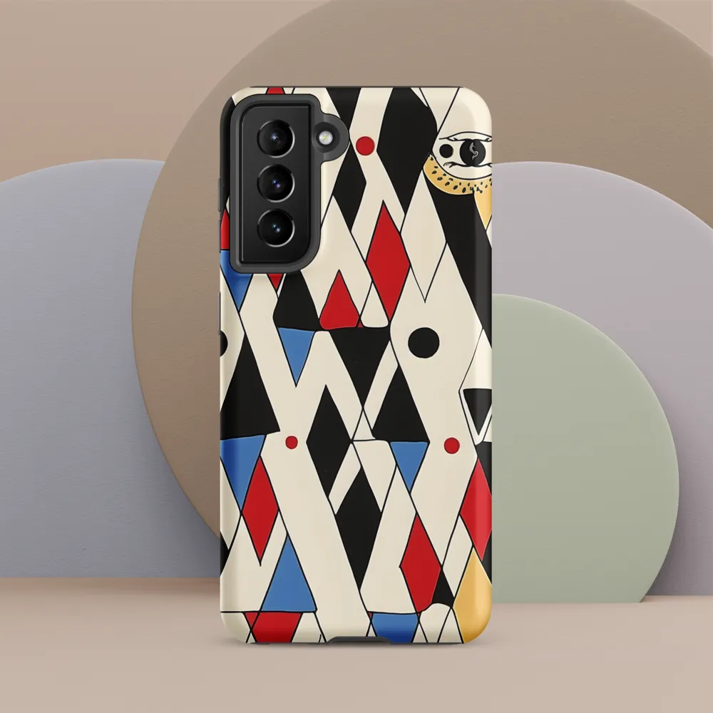 Dynamic Geometric Symphony | Phone Case |  S21 | Tough Case | Matte